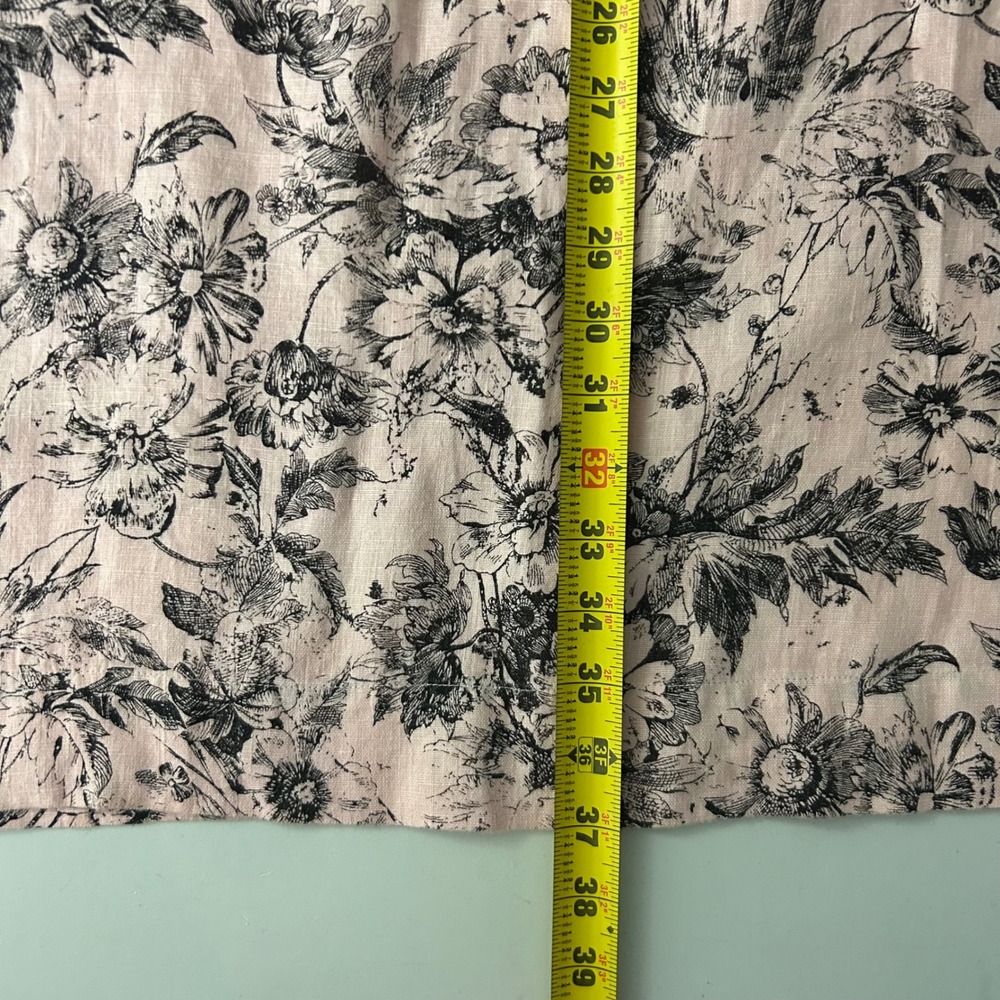 Habitat Clothes To Live In Pink Linen Floral Sleeveless Shift Dress M - Picture 7 of 9